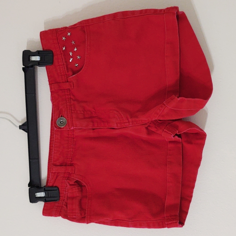 Juniors Size XL Red Shorts Star Embellishments